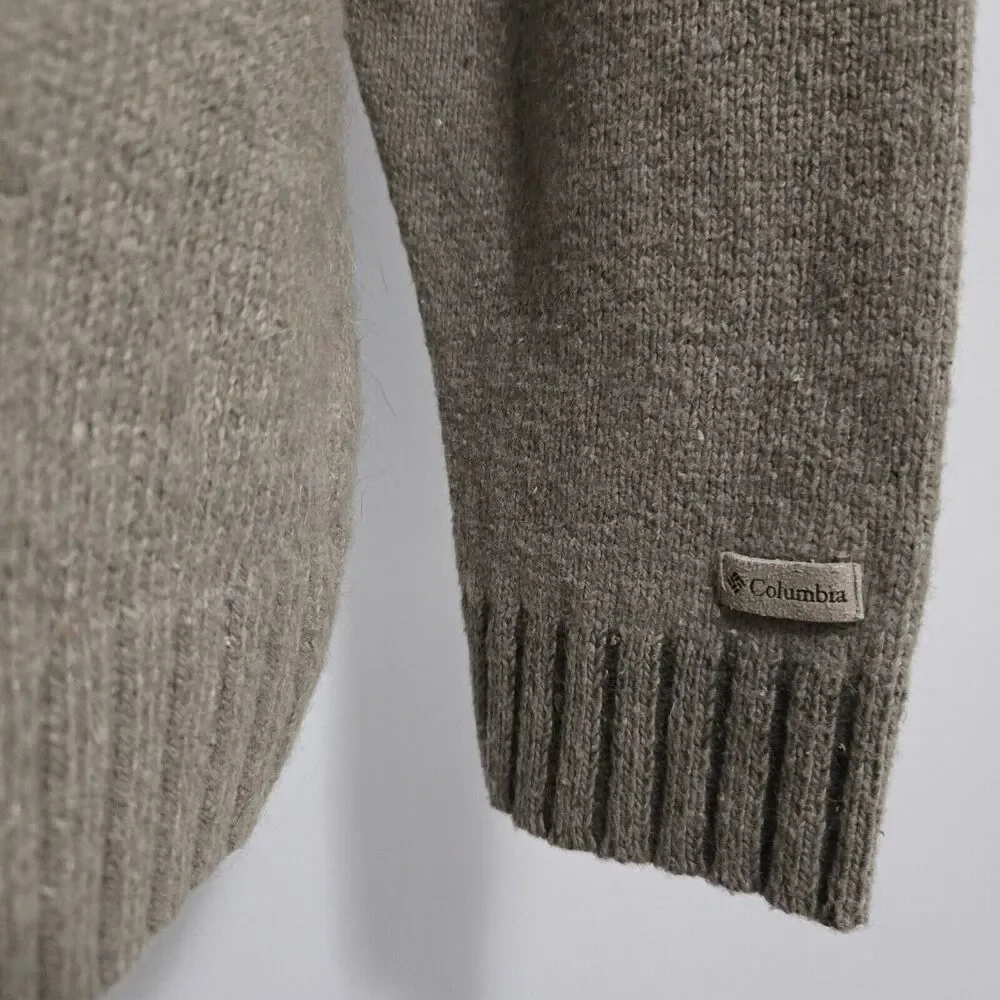 Columbia Sz XL Beige Soft Ramie Wool‎ Blend Knit Pullover Sweater 205 AM2237